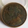 1882 Halfpenny Victoria Heaton mint Bronze Image 2