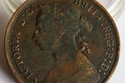 1882 Halfpenny Victoria Heaton mint Bronze