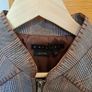 Parallel Plaid zip-up Blazer Jacket Stitch Detail Brown/Red US 14/UK 18 Image 2