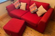 3 Seater Couch &amp; Storage Footstool