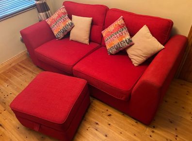 3 Seater Couch & Storage Footstool