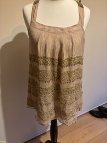 Reiss silk embellished top