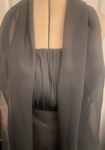Grey Dress and Scarf