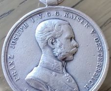 Austro-Hungarian Silver Medal for Bravery (Der Tapferkeit) 1st Class Franz Joseph I
