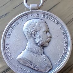 Austro-Hungarian Silver Medal for Bravery (Der Tapferkeit) 1st Class Franz Joseph I