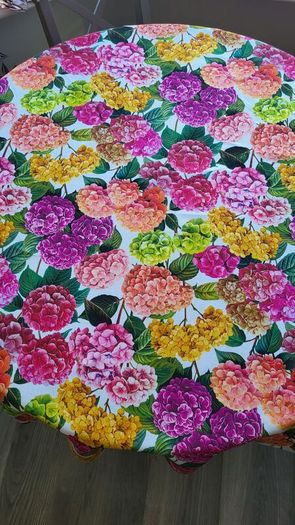 Round tablecloth  -160 cm. "Hydrangea "  100% cotton.