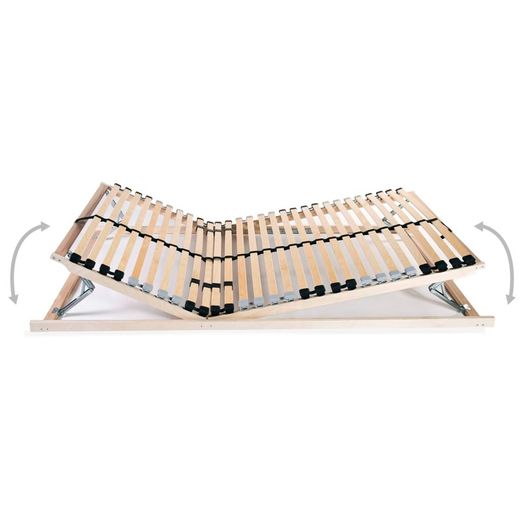Slatted Bed Bases 2 pcs with 28 Slats 7 Zones 70x200 cm