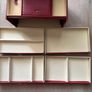 Large Burgundy Vintage Style Jewellery Box with Mirror and Drawers Image 4