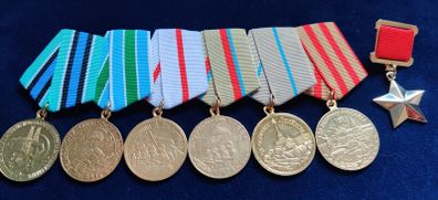 7 Medals Ussr Wwii Soviet Set
