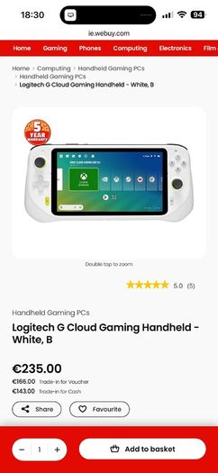 Logitech G Cloud Gaming Handheld