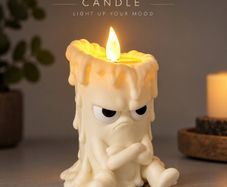 Grumpy Candle  3D Printed Decorative Candle Holder