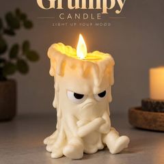 Grumpy Candle  3D Printed Decorative Candle Holder