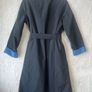 Max Mara City Italian Reversible Wrap Trench Coat Navy Cornflower Image 9