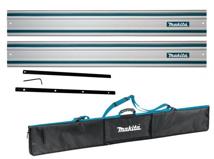 Makita 199141-8 1.5m Guide Rails & Connector Twin Pack & Bag