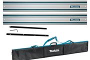 Makita 199141-8 1.5m Guide Rails &amp; Connector Twin Pack &amp; Bag
