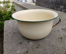 Vintage Enamel Ware Chamber Pot