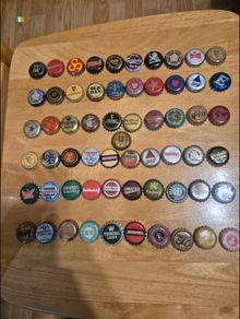 Large collection of vintage beer bottle caps