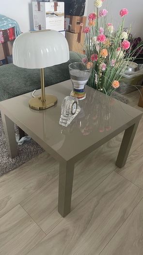 high gloss side table