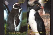 1993 Falkland Islands 7.50 &amp; 10 Rockhopper Penguin &amp; Jackass Penguin (GPT - Magnetic) Phonecard