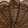 Vintage Art Deco Antique Brass Fan Fireplace Screen H23,5" x 39" Image 5
