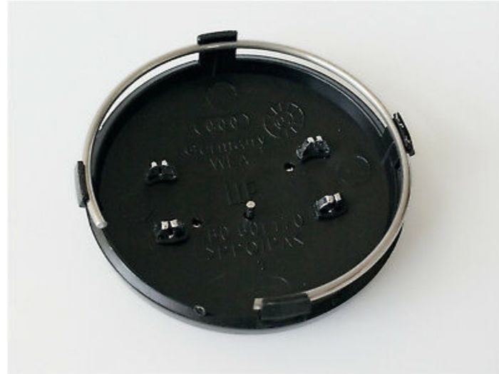 x4 Audi Black gloss cenre caps 60mm