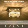 Modern Raindrop K9 Crystal Chandelier, Flush Mount Ceiling Light Fixture, Square Pendant Lamp, 4 G9 Bulbs Required, 32W x 20H cm, for Living Room, Bedroom, Study Room, Silver Image 5