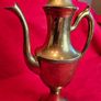 Elegant Brass Coffee , Tea Pot on Pedestal Base Image 3