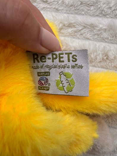 Nature Planet Re-pets Plush Monkey Hanging Yellow approx. 25 cm. Used Please see photos