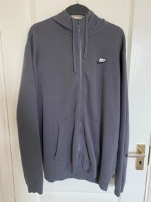 Nike full zip hoodie for men, XL, dark grey