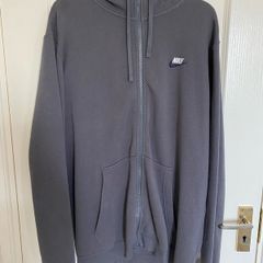 Nike full zip hoodie for men, XL, dark grey
