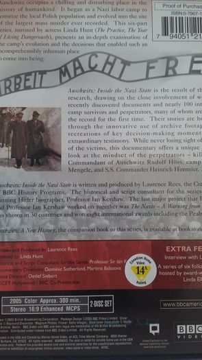 Auschwitz Inside The Nazi State Dvd BBC Video