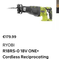 Ryobi 18V Saw (Heavy Duty) New