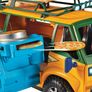 Teenage Mutant Ninja Turtles Mutant Mayhem Set Pizza Fire Van and Leonardo Action Figure Image 6