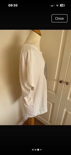 Cotton silver white size 14 heart top