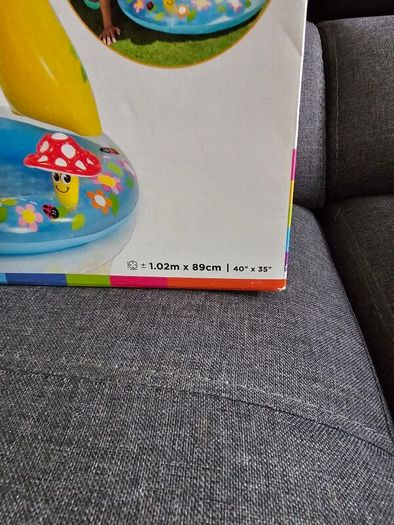 Intex paddling pool. 40 inches by 35 inches