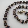 Vintage Venetian Style Strip & Trade Glass Bead Necklace Image 7