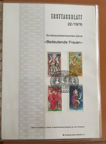 1976 Deutsche Bundespost (Germany) First Day Cover pages (23) in Lindner Album