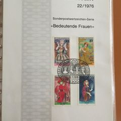 1976 Deutsche Bundespost (Germany) First Day Cover pages (23) in Lindner Album
