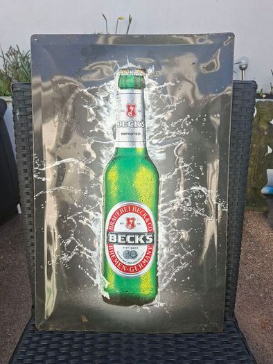 Official BECKS Beer Pub Advertising Sign
