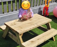 kids picnic benches