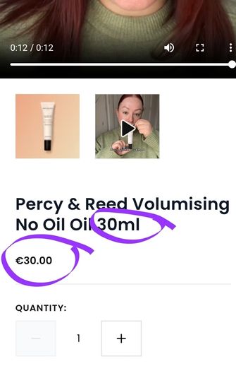 Percy and Reed Volumising No Oil Oil 30ml
