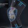 Compression Knee Support Sleeve | Elastic & Breathable | Black-Blue | Size L | New Image 4
