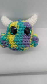 handmade crochet monster keyring