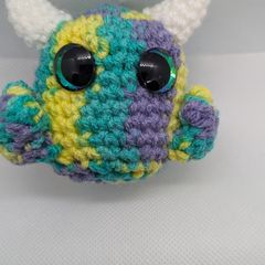 handmade crochet monster keyring