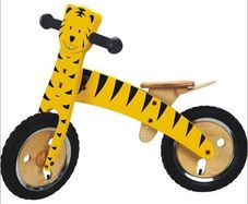 Kids Balance Bike - Bike Running Wooden Tiger