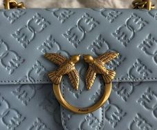 Authentic Pinko Love Bag - Light Blue Monogram