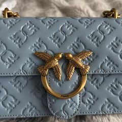 Authentic Pinko Love Bag - Light Blue Monogram
