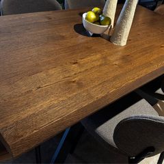 Smoked Oak Dining Table Brand New