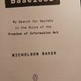 Baseless/ Nicholson Baker/ 2021/ 1st printing USA/ penguin Image 3
