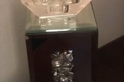 Tealight Candle Holder Diamond Crystal Mirrored